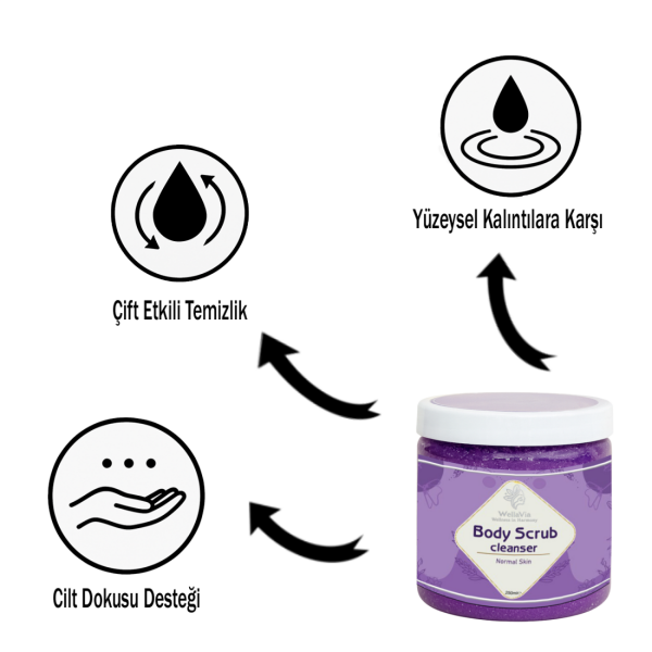 WELLAVIA Normal Skin  Body Scrub Cleanser  (250ml)
