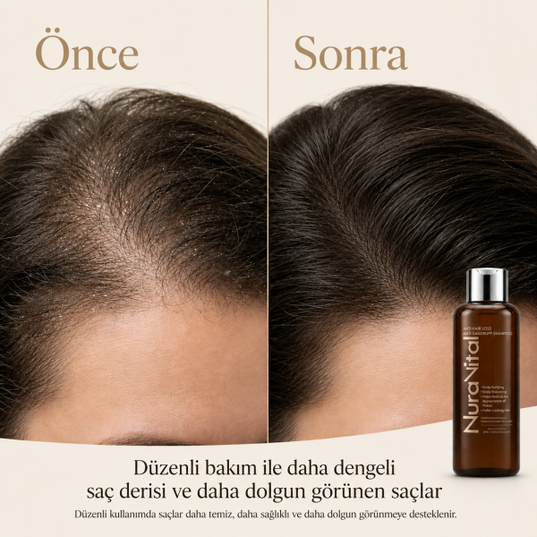 NURAVITAL Saç Dökülmesine Karşı Kepek Önleyici Şampuan 300 ml